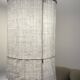 Old linen fabric lampshade suspension