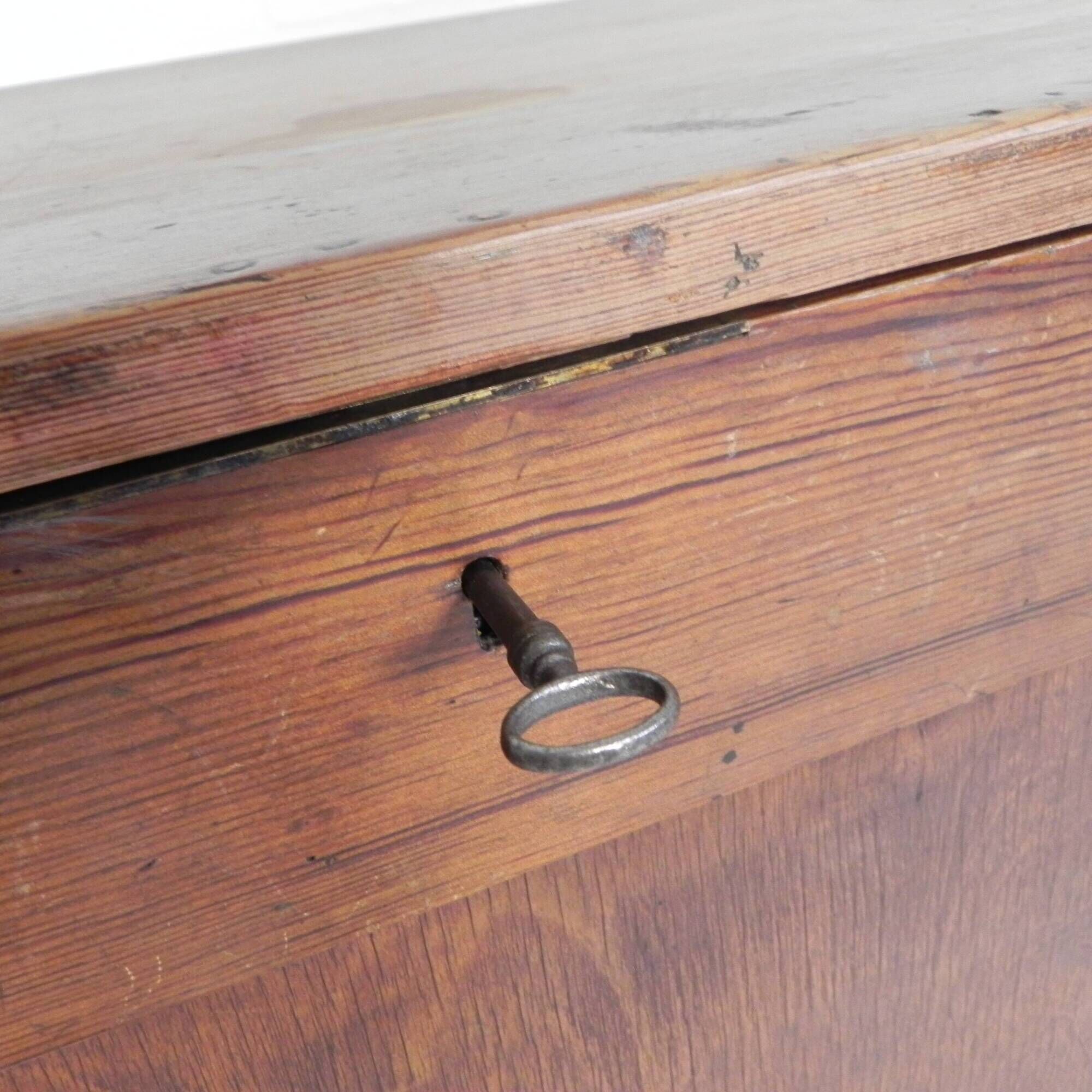 Pine school chart cabinet, architect's cabinet, map cabinet, 1930s