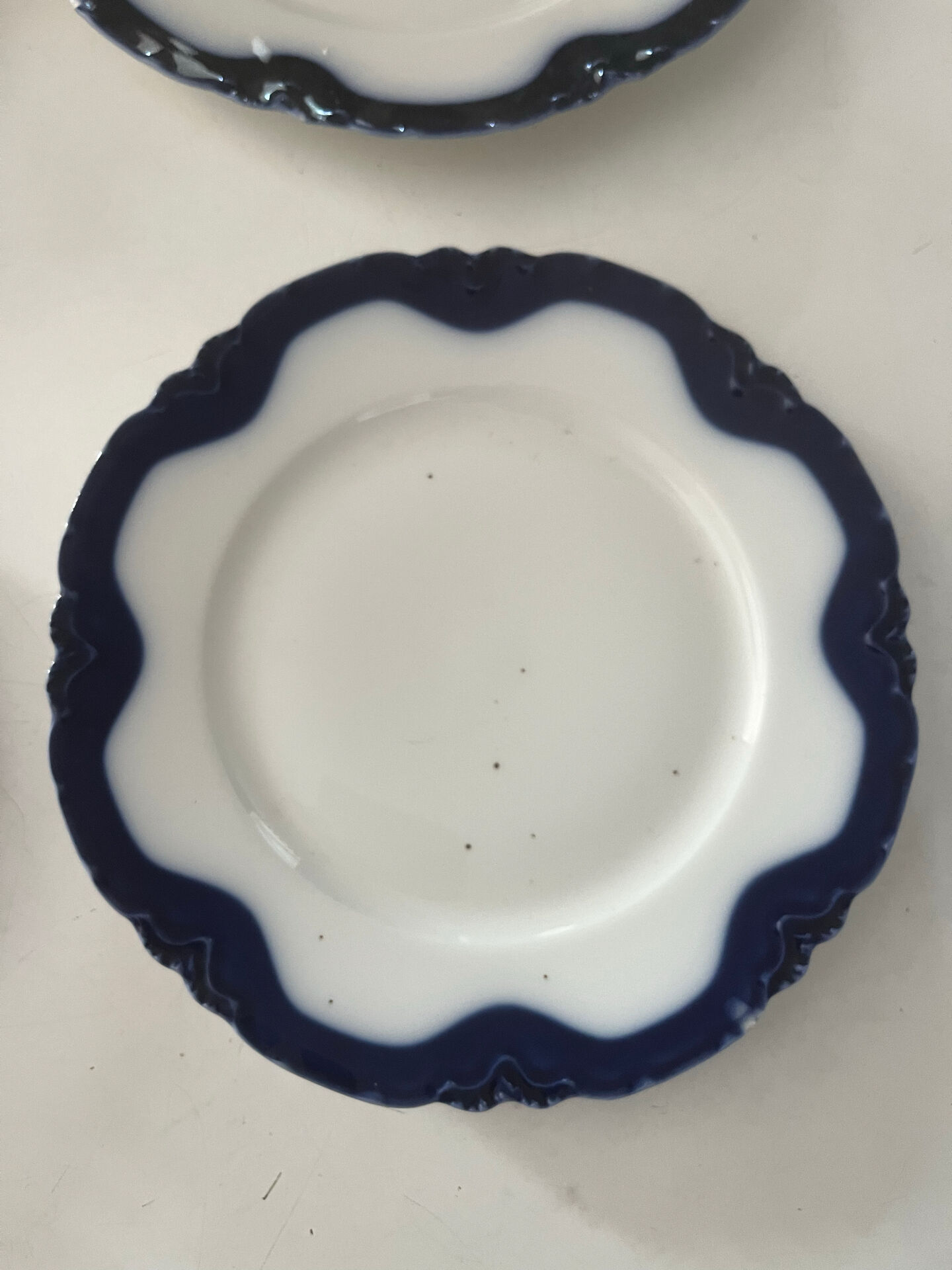 Set of 6 antique Haviland Paris porcelain plates.