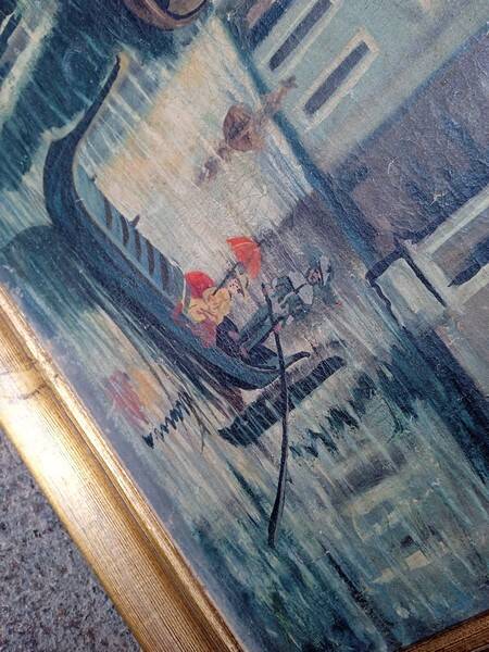 Venetian school view of Venice oil painting on canvas