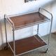 Vintage trolley Wood and chrome 70's
