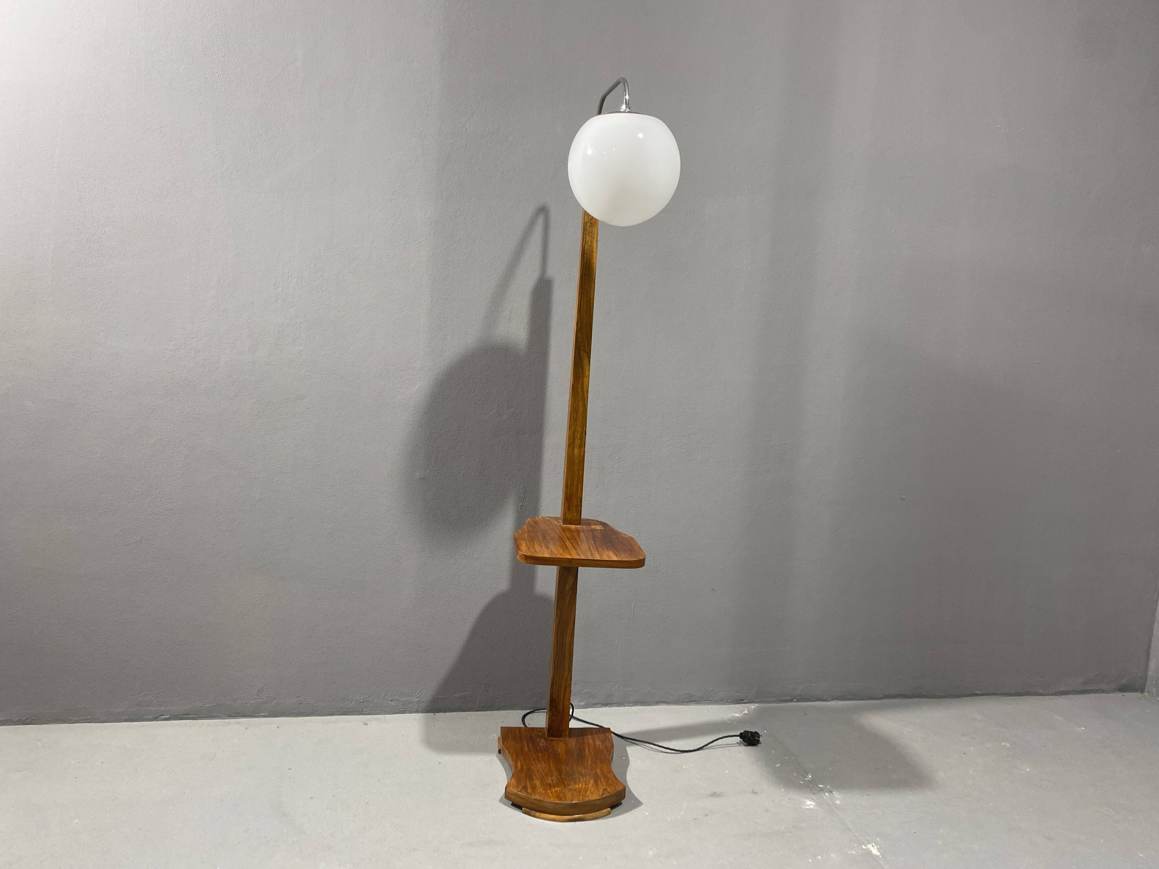 Lampadaire art deco, années 30, tchécoslovaquie