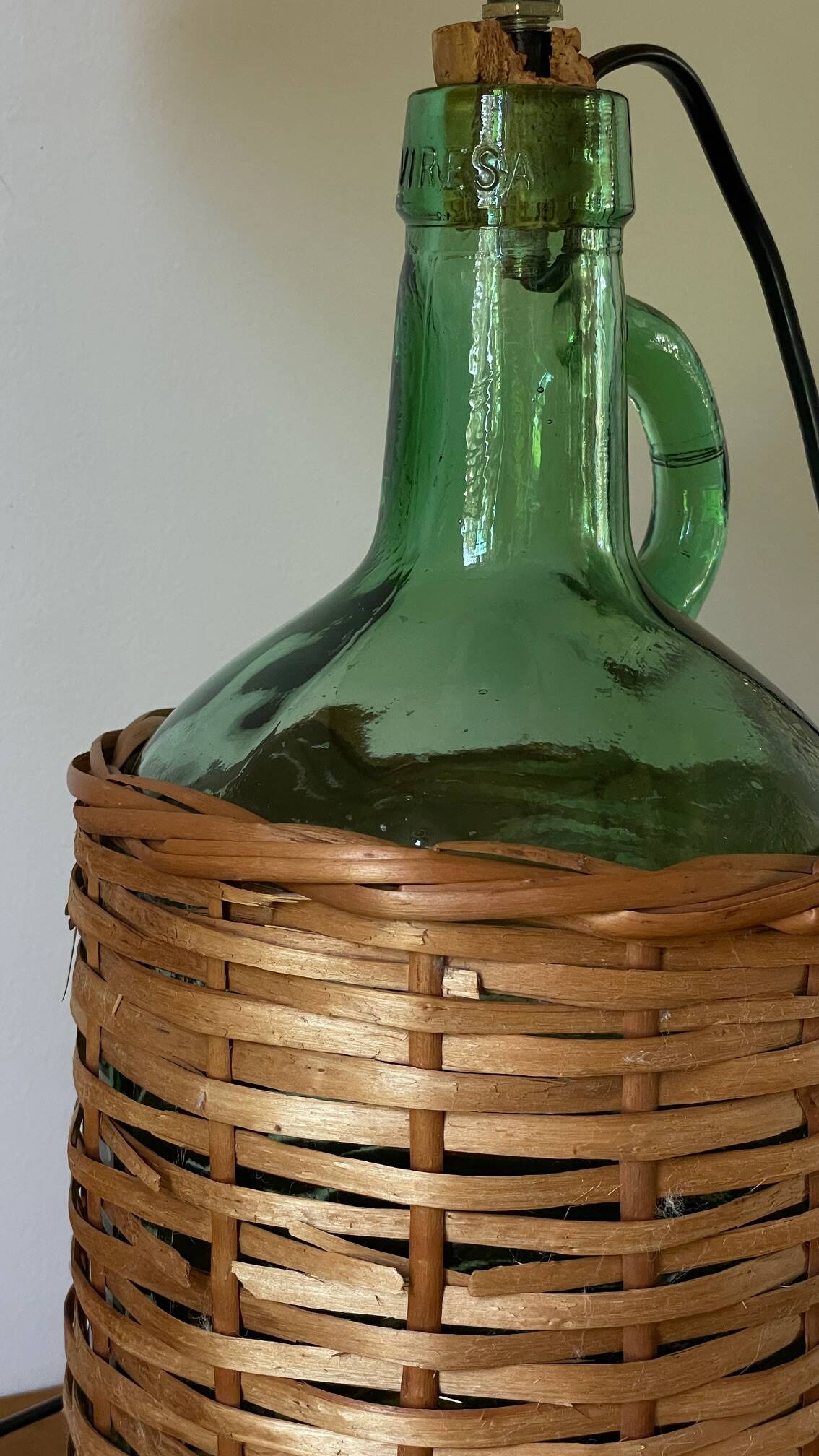 Lampe dame-jeanne vintage