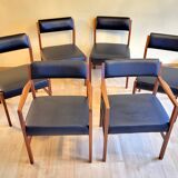 Design Alfred Cox 6 chairs 70s'