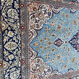 Ancient Persian carpet Ghoom wool and silk 142x222 cm