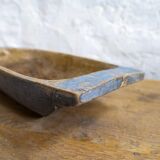 Swedish folk art, large unique blue farmer's bowl from the 19th century.