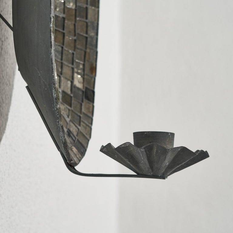 Chandelier with mirror and mosaic from the 1950s.