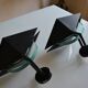 Pair of postmodernist wall sconces, 1980