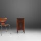 Sculptural Art Deco Nightstand in Dark-Stained Wood, Belgium 1930s