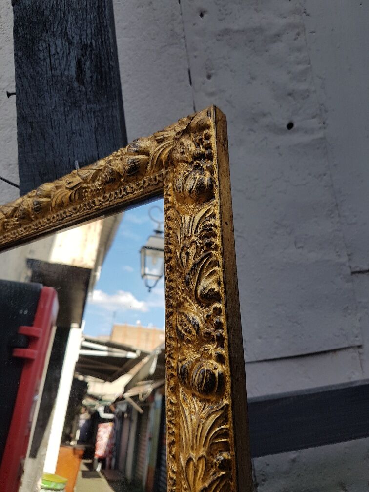 Miroir doré de style italien dit " francesca "  44x178cm