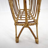 1970s Bamboo Magazine Holder, Czechoslovakia