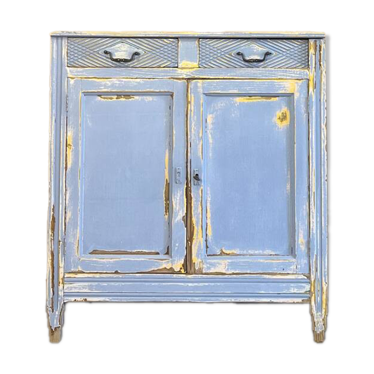 Blue patinated Parisian buffet