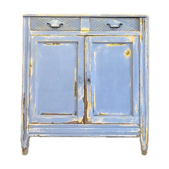 Blue patinated Parisian buffet