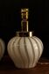 Lampe en verre de Murano et laiton, motif rayé