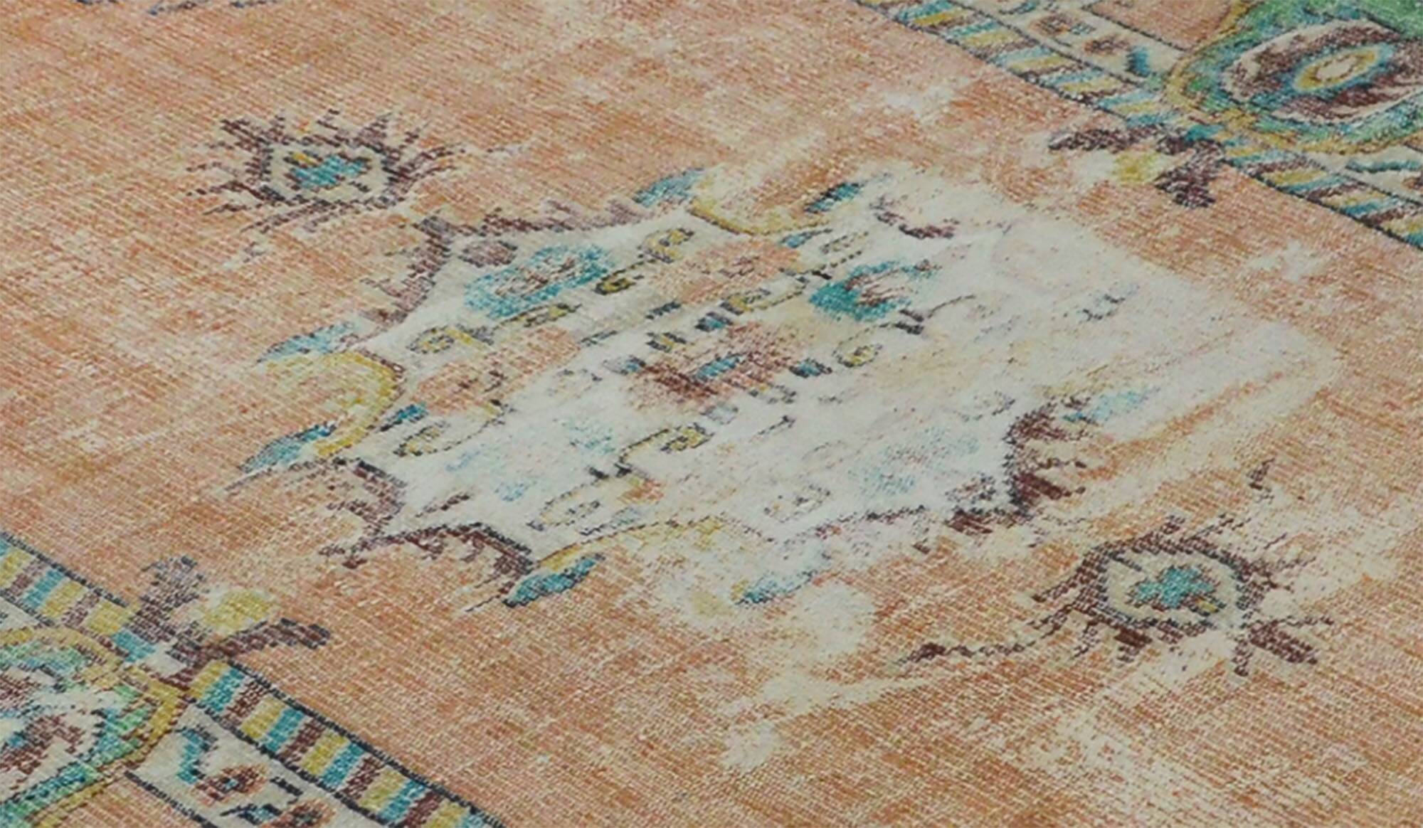 Tapis oriental vintage noué main – 277x181 cm – Tapisserie Anatolienne 1950