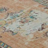 Tapis oriental vintage noué main – 277x181 cm – Tapisserie Anatolienne 1950