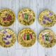 6 assiettes a dessert sarreguemines céramique barbotine fruits