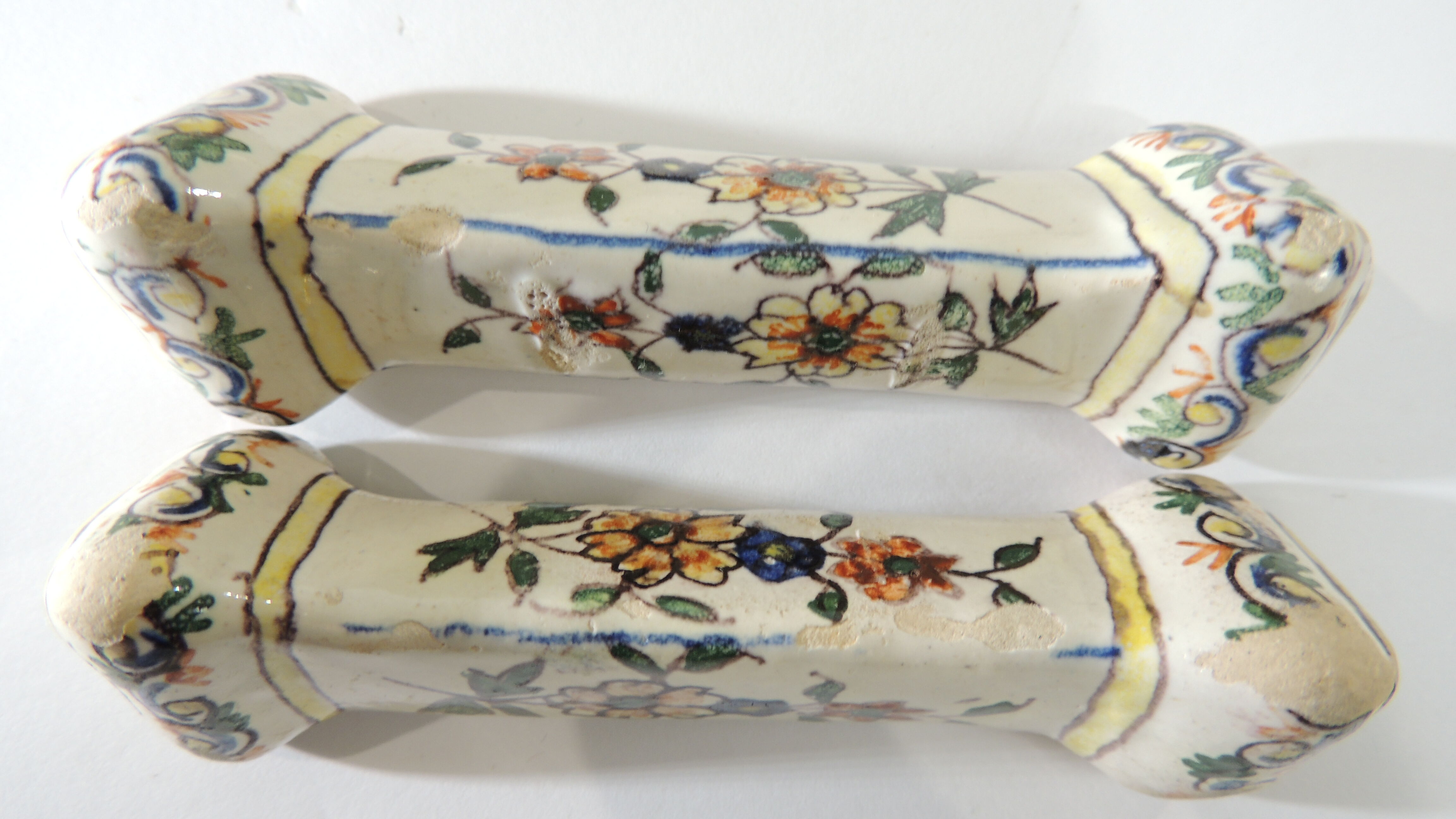 Antique ceramic knife holder / handmade / XIXth
