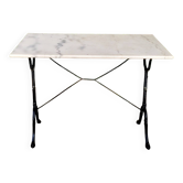 Bistro table in Carrara marble and cast iron circa 1900