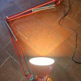 Red articulated workshop lamp