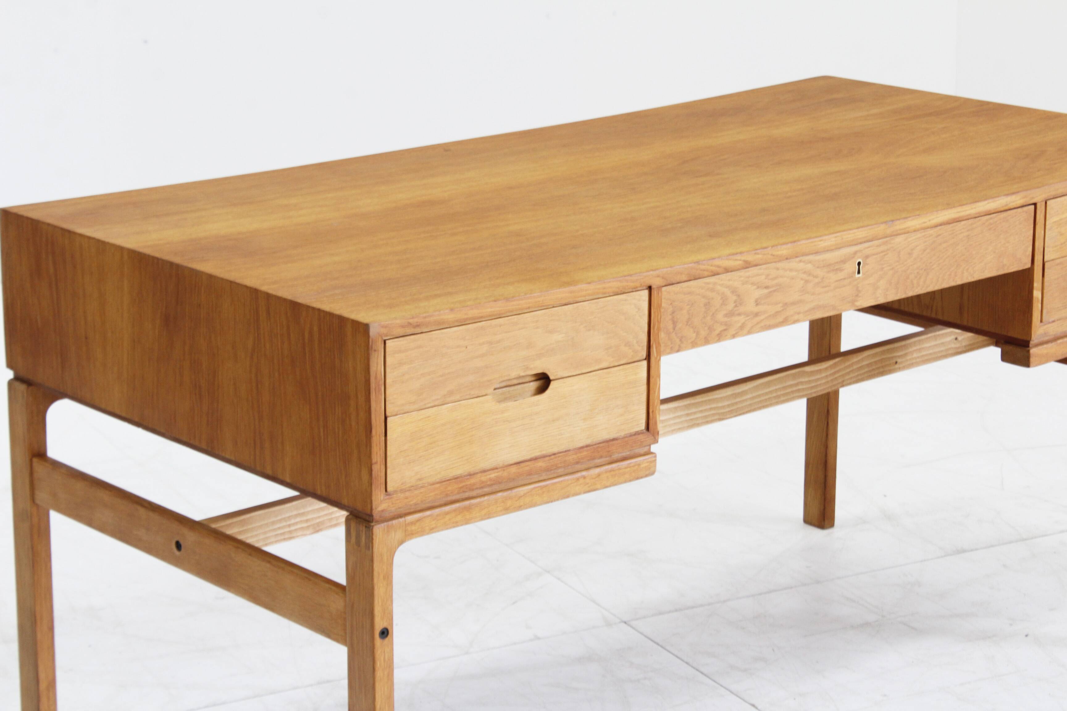 Vintage Danish teak desk by Arne Wahl Iversen 1950s