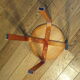 Tabouret 1980 en bois cintré