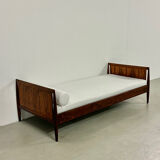 Danish Palisander Bed Daybed in Bouclé 1960s