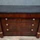 Empire commode in mahogany – Detached columns – Marble top – 19th century