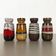Set of four vintage pottery fat lava "242-22" vases made by Scheurich, Germany
