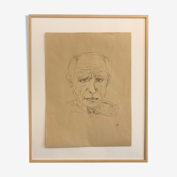 Original portrait sketch of Pablo Picasso