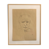 Original portrait sketch of Pablo Picasso