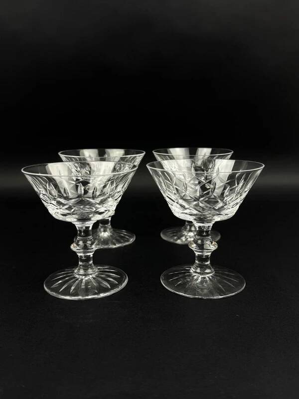 Set of 4 cut crystal bowls from Lorraine, 10.5 cm