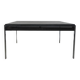 Square coffee table with black stone top, 1970s