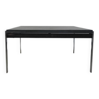 Square coffee table with black stone top, 1970s