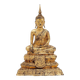 Thai Gilt Bronze Seated Earth Touching Buddha Figure, Late 19th Century