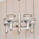 Lustre 5 branches en aluminium brossé