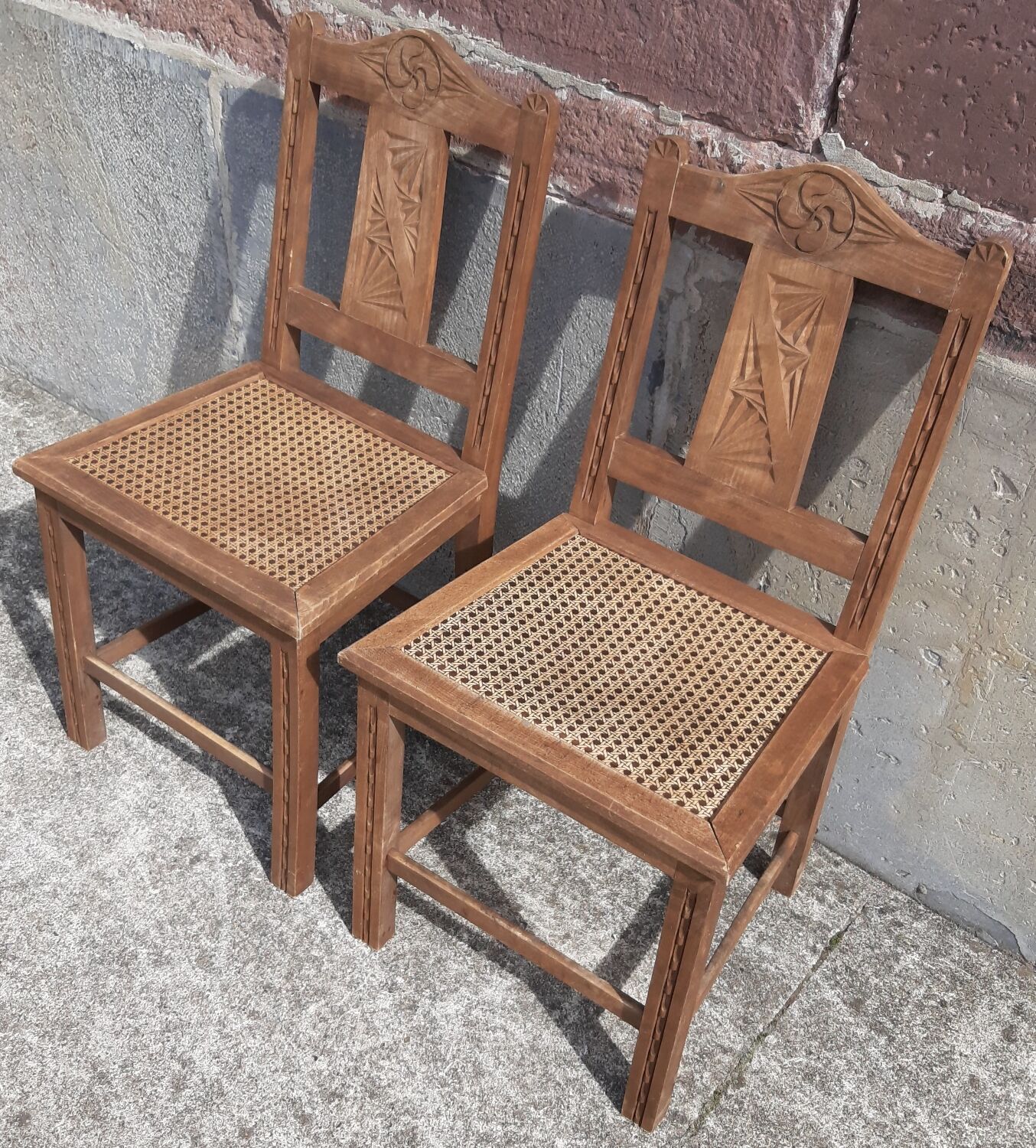 Set of 2 50s bistro chairs