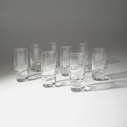 8 “Pitagora Highball” glasses by Marco Zanuso for Arnolfo di Cambio, 1970s