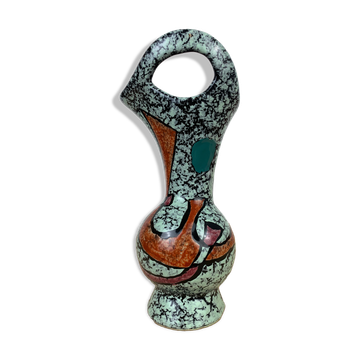 Vase céramique années 50 forme libre Vallauris Marius Bessonne