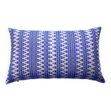 Coussin Kachin blanc et bleu