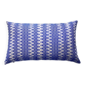 White and blue Kachin cushion