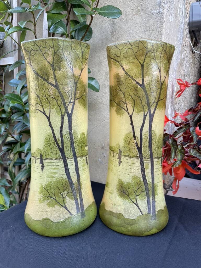 Pair of FT Legras Toul vases – 19th century