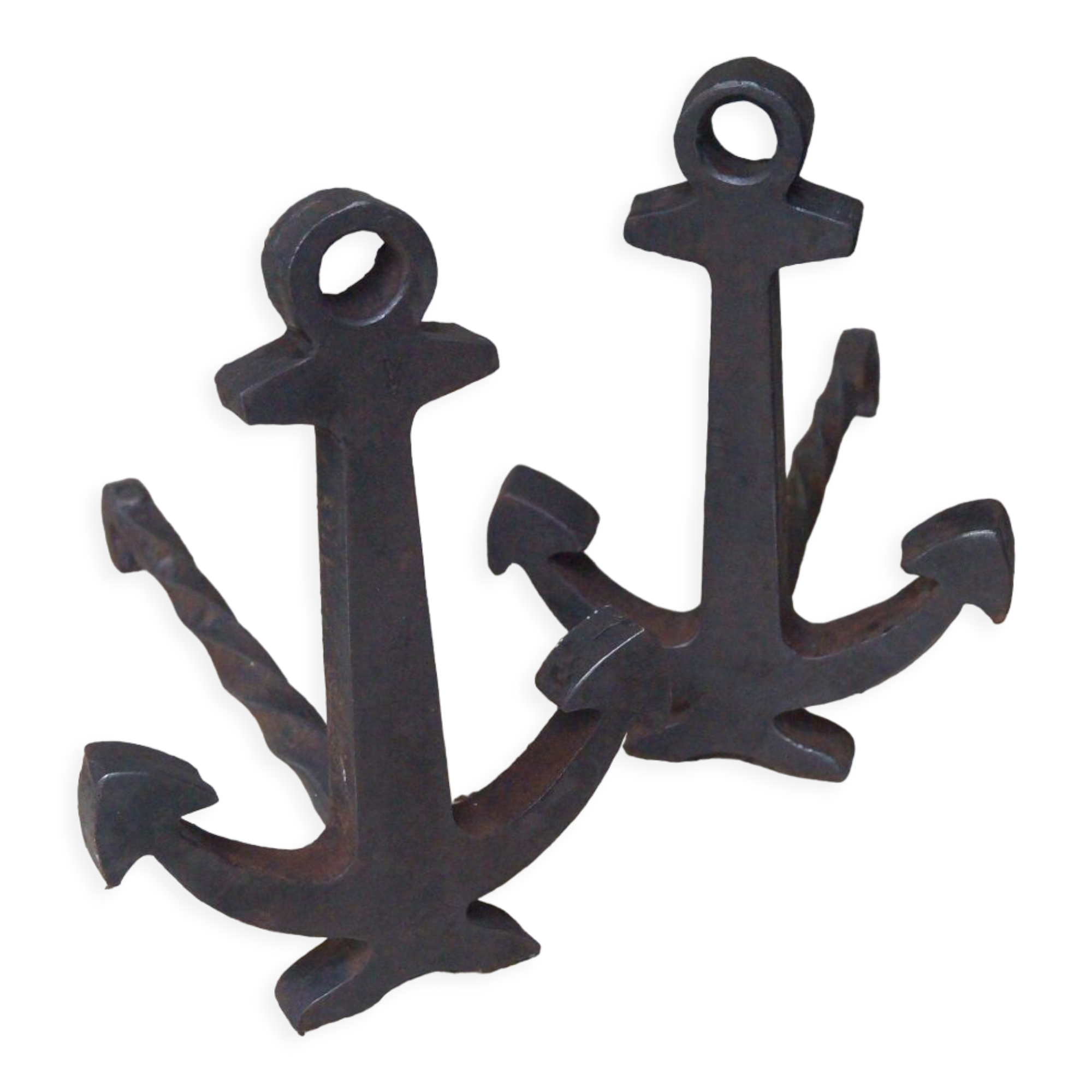 Pair of navy ink chenet 1960