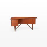 Freestanding Boomerang Writing Desk by Peter Løvig Nielsen for Løvig, 1960s