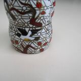Tall cloisonné enamel box decorated with birds