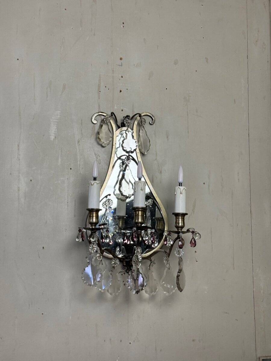 Pair of Lyre Shaped Wall Lights