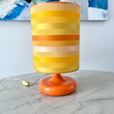 Vintage orange ceramic table lamp 1970