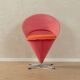 Cone chairs by Verner Panton for Gebrüder Nehl, original pink and orange upholstery, set of 2
