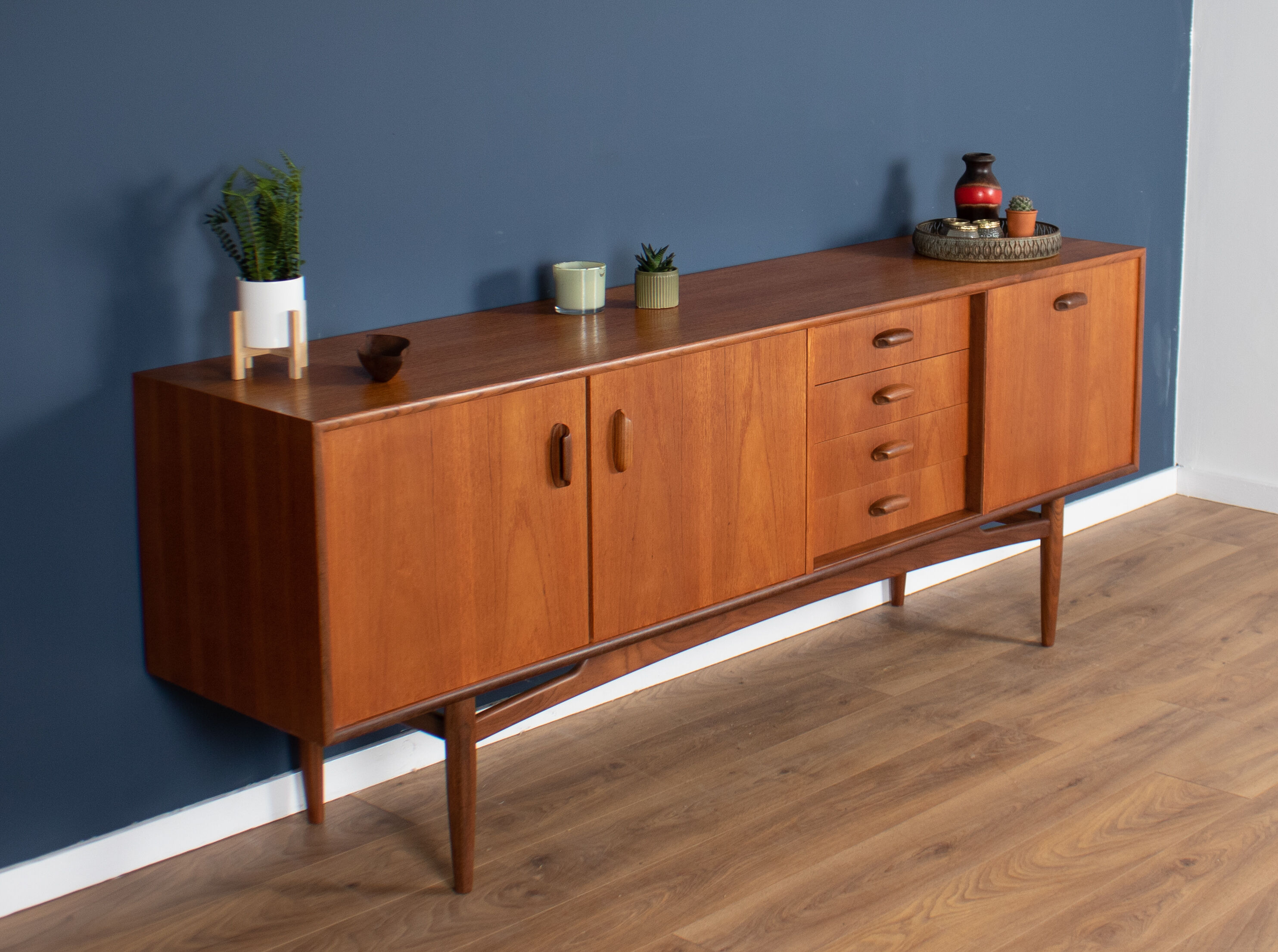 Retro teak 1960s long g plan scandi mid century sideboard
