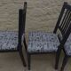 4 Louis XVI style chairs in black aged effect, Completely revamped